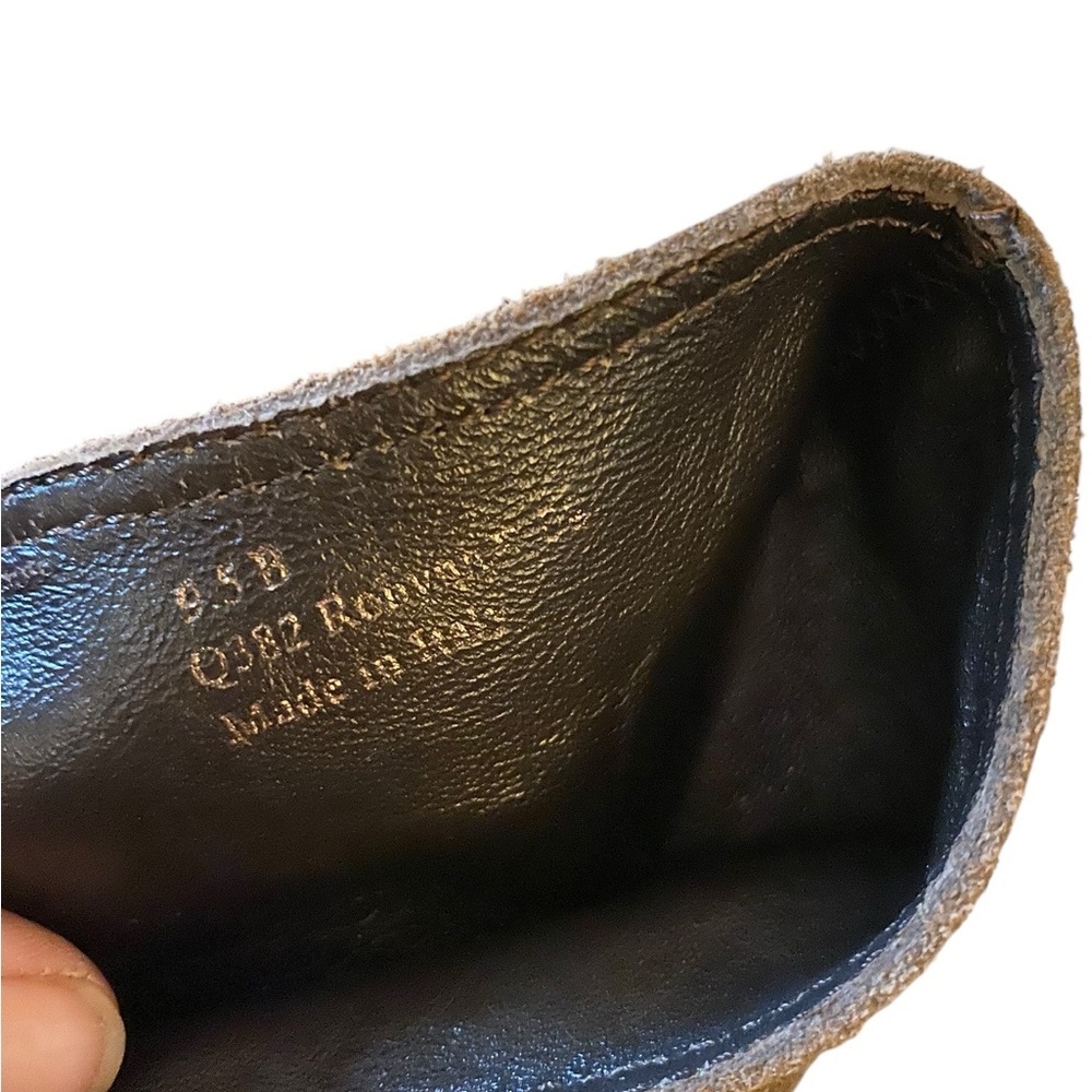 Coach Robynn mid-calf boots Flint Brown kidskin suede round toe Quiet Luxury - Picture 9 of 16